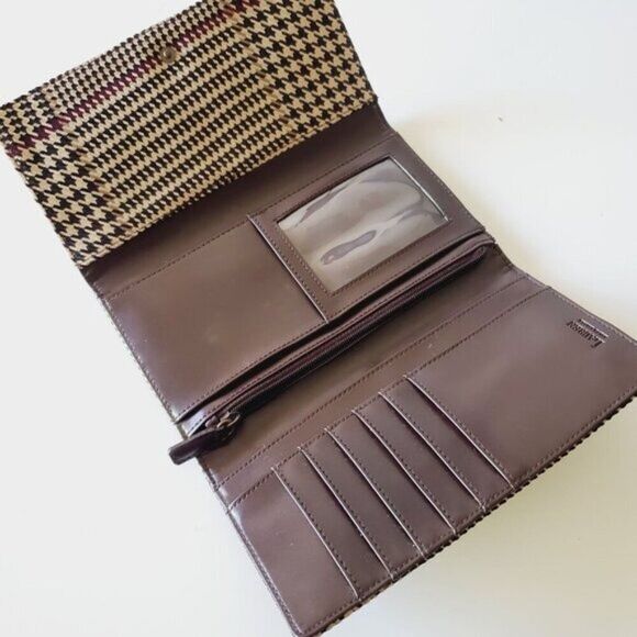 Vintage 1970s Lauren By Ralph Lauren Women's Trifold Textile Houndstooth - Picture 8 of 16